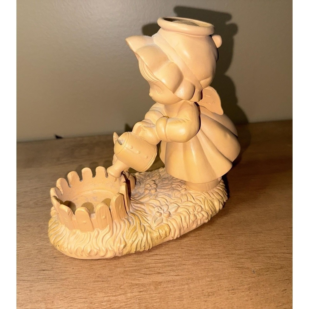 Precious Moments Enesco Gardening Angel Votive Candle Holder Terracotta 193739